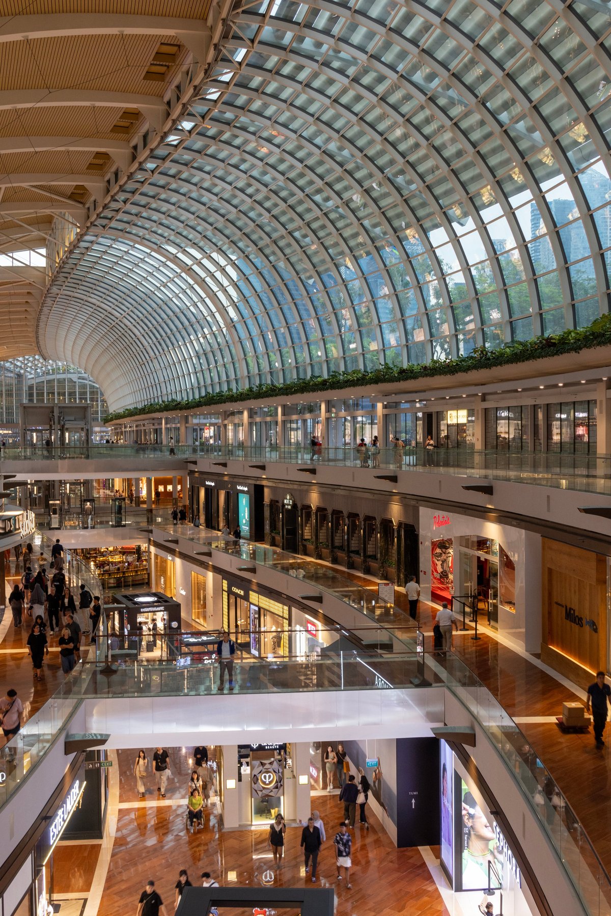 Interior of a modern shopping center